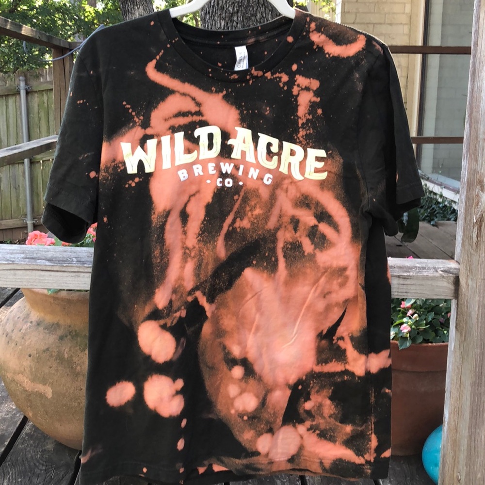 Custom Bleached Wild Acre Brewing T Shirt